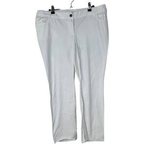 The Nines Hatch White Maternity Elastic Cotton Capri Pants Size 8